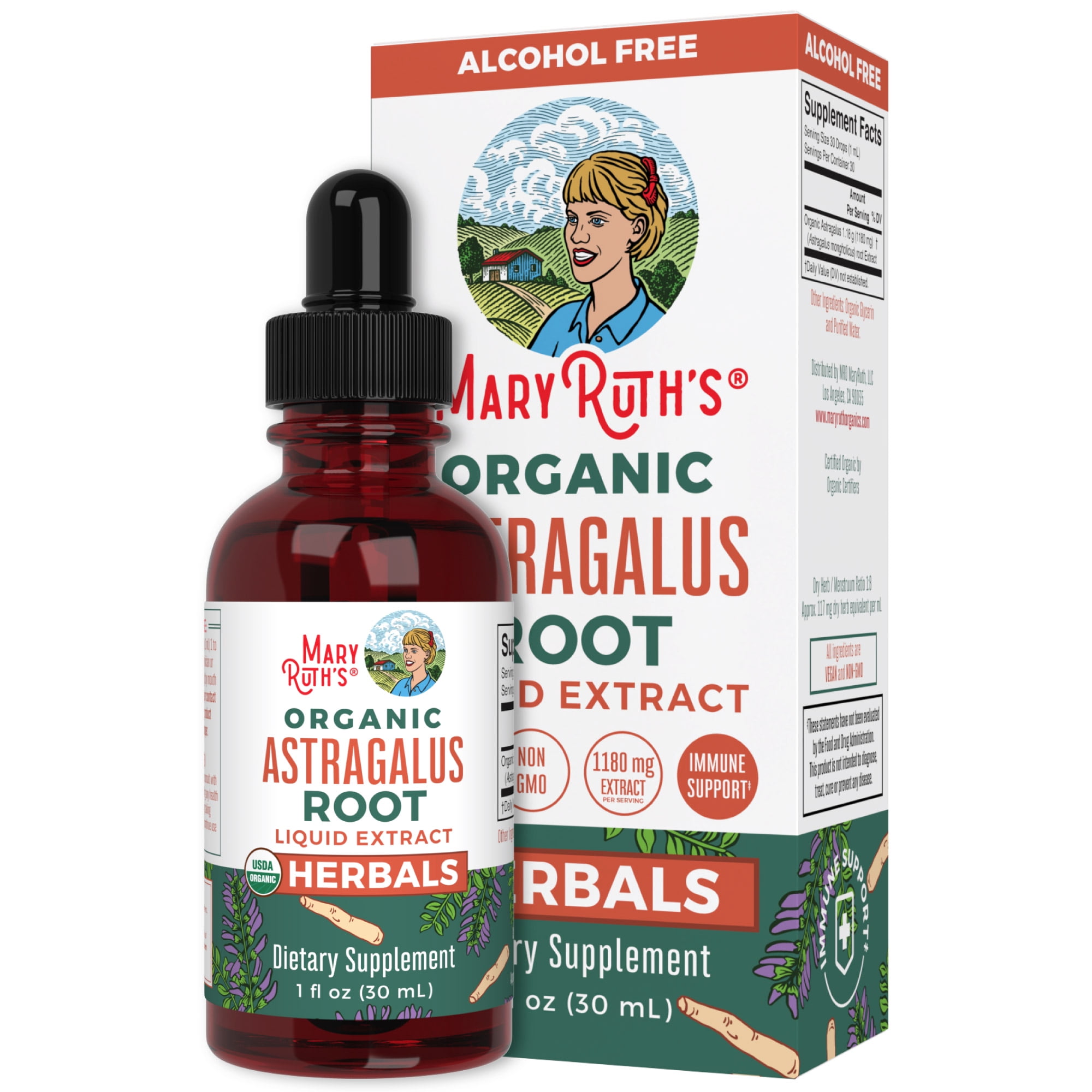 MaryRuth's USDA Organic Astragalus Root Liquid Drops Herbal
