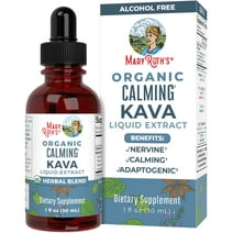 MaryRuth's | USDA Organic Calming Kava Liquid Drops | Adaptogenic Herbal Supplement | Vegan, Non-GMO, Clean Label Project Verified | 1 fl oz / 30ml