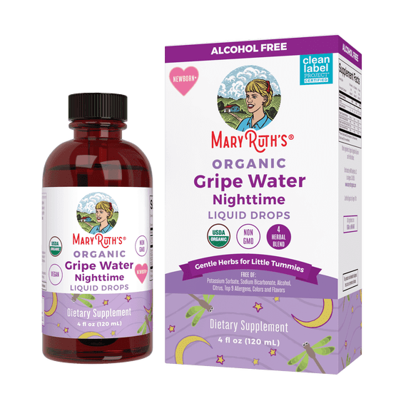 MaryRuth Organics USDA Organic Herbal Blend for Babies (Boy/Girl) with Ginger, Lemon Balm & Fennel Seed, Vegan, 4 oz