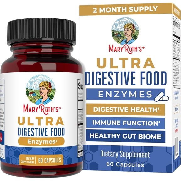 MaryRuth's Digestive Enzymes Advanced Complex, Dietary Supplement, Adults, 60 Capsules
