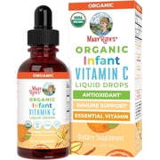 MaryRuths USDA Organic Infant Vitamin C Liquid Drops for Babies 0-12 Months Vegan Non-GMO, Orange Vanilla, 2 Fl Oz