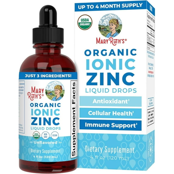 MaryRuth's Zinc Supplements, Essential Mineral Drops, 4 Fl Oz, For Kids & Adults, Vegan