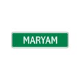 thumbnail image 1 of Maryam Girls Children Name Letter Printed Label Indoor Outdoor Unique Novelty Wall Plaque Decoration Aluminum Metal Sign 4"x18", 1 of 1