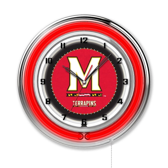 Maryland Terrapins 19" Neon Wall Clock