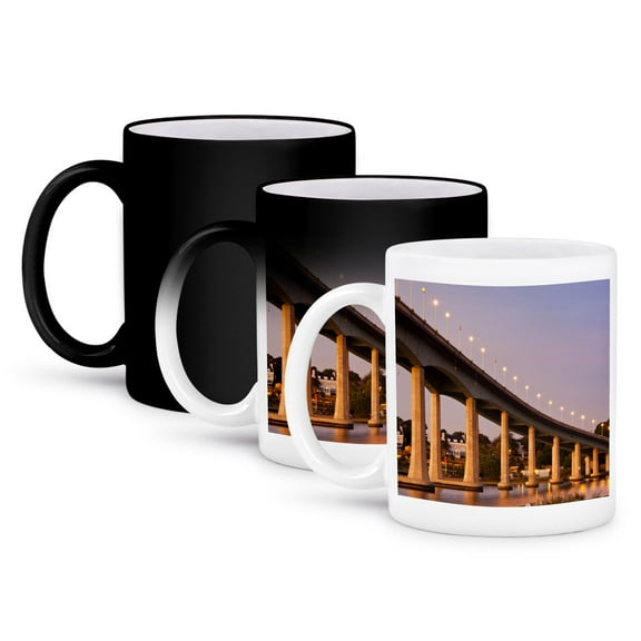 3dRose, Maryland, Annapolis. Severn River bidge, dawn - US21 WBI0017 - Walter Bibikow, 11oz Magic Transforming Mug