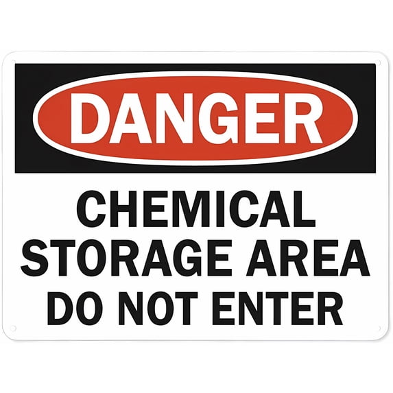Maryland (Baltimore County) Pool Safety Chemical Storage Area Do Not Enter Safety Sign - 8"x12" Aluminum Danger Tin Road Sign, Workplace Pool Chemical Marker
