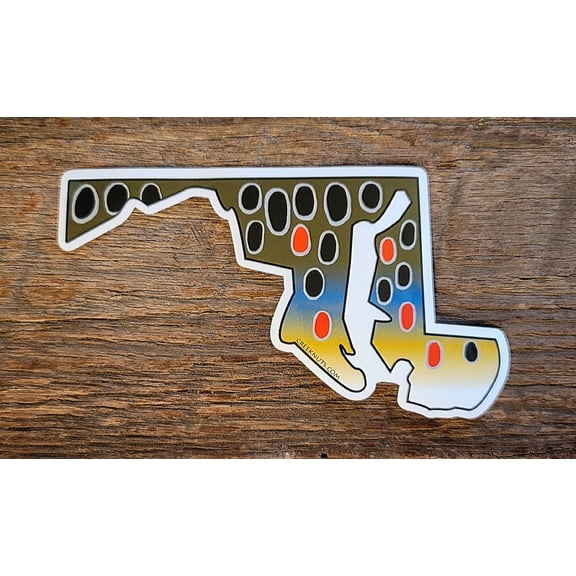 Maryland Brown Trout Skin Sticker Decal