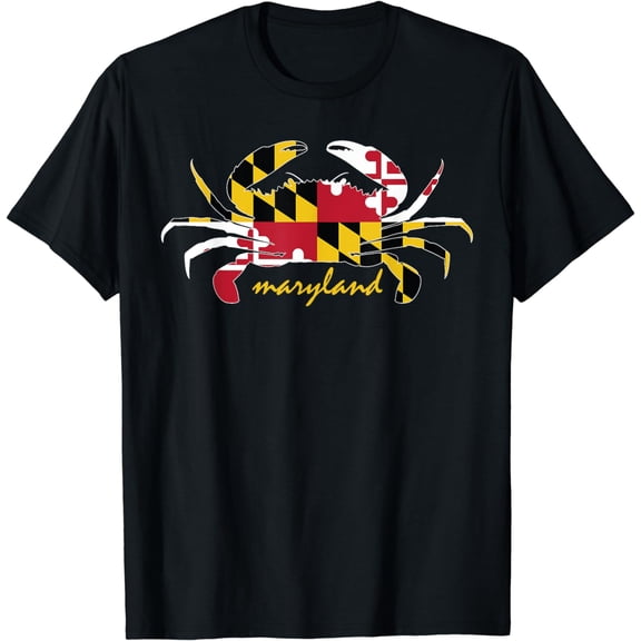 Maryland Crab Cute State Pride Flag T-Shirt