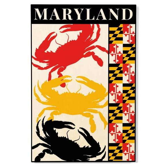 Maryland Flag Wood Wall Art