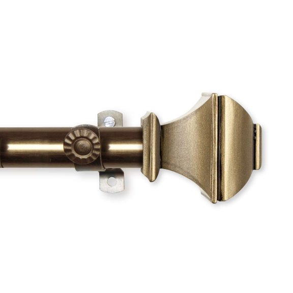 Contemporary Home Living 89" Brown Solid Contemporary Maryland Curtain Rod