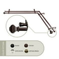 thumbnail image 1 of Maryland Double Corner Window Curtain Rod 13/16 inch 66-120" - Cocoa, 1 of 2