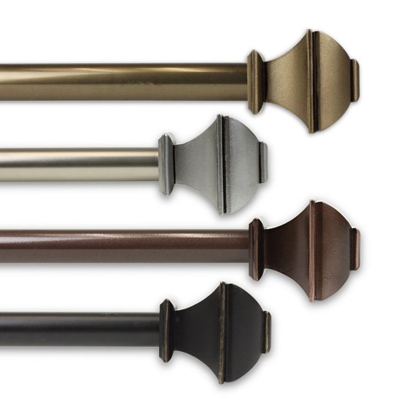 Contemporary Home Living 53" Metallic Silver Solid Contemporary Double Curtain Rod