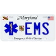 thumbnail image 1 of Maryland EMS Novelty Car Auto License Plate, 1 of 2