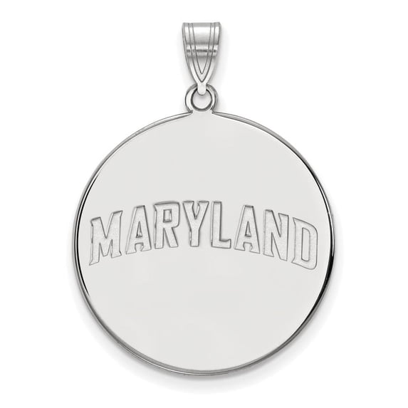 Maryland Extra Large (1 Inch) Disc Pendant (14k White Gold)