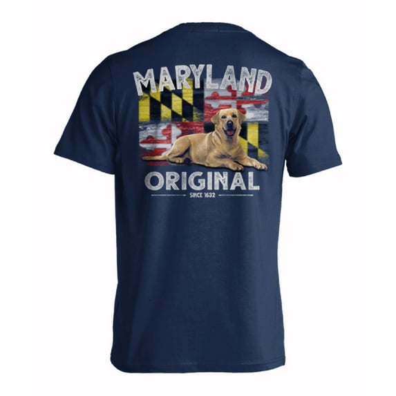 Maryland Faded Flag Dog Lab Short Sleeve T-Shirt