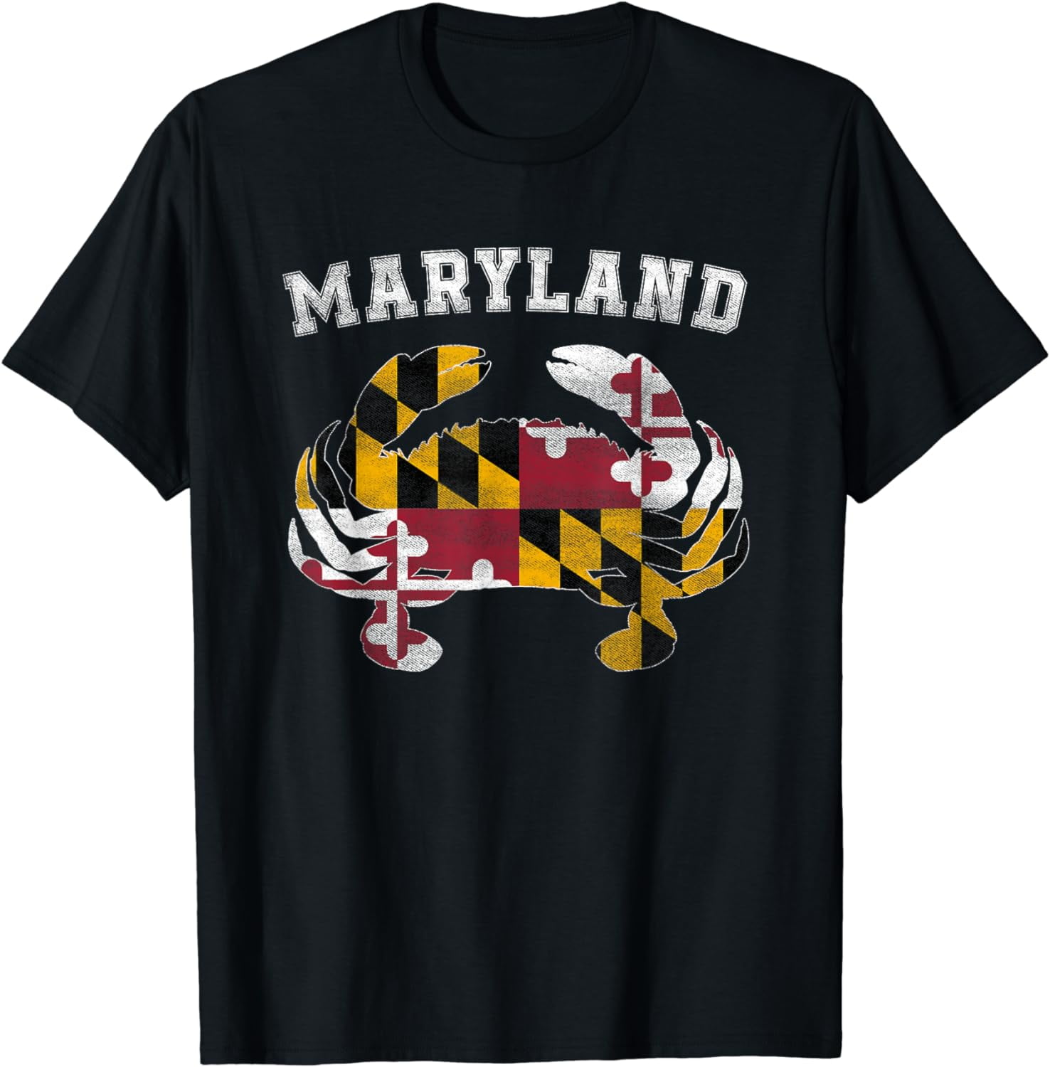 Maryland Flag Blue Crab T Shirt State Pride Retro Tee Shirt - Walmart.com