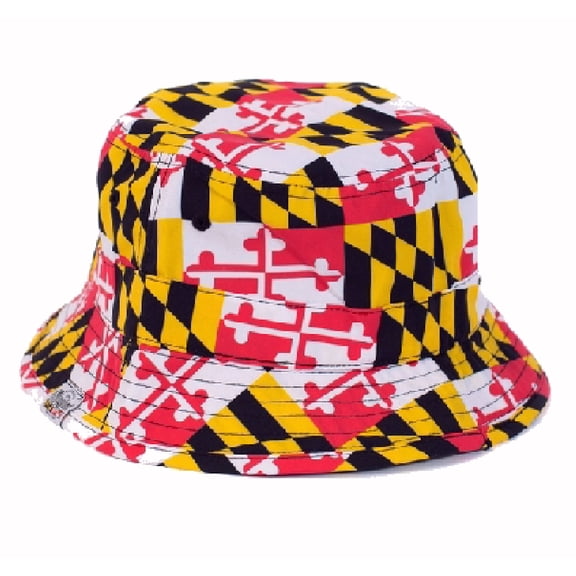 Maryland Flag Bucket Sun Hat