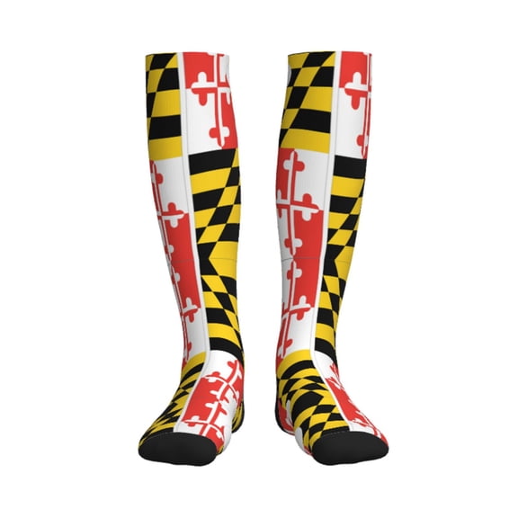 Maryland Flag Compression Socks Best Support for Women Men Athletic Running Cycling