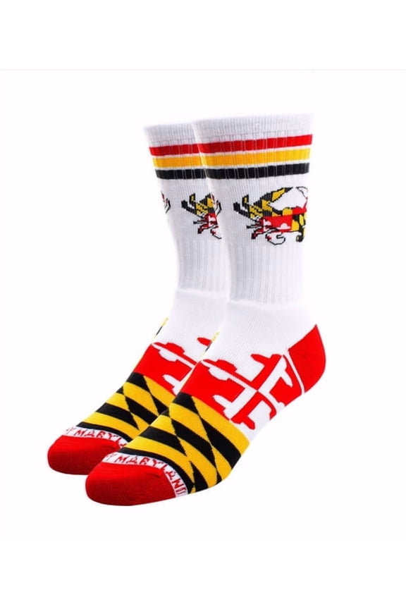 Maryland Flag and Crab Crew Socks