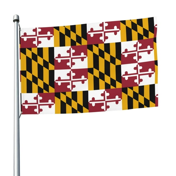 Maryland-Flag Flag 5x8 Ft Print Vivid Color Light-Weighted Flags With Grommets