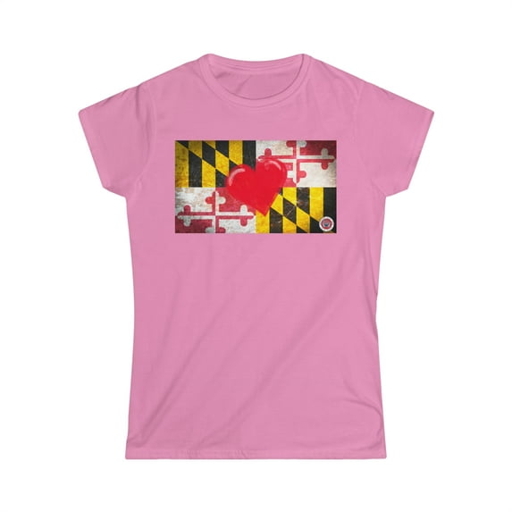 Maryland Flag Love Women's Softstyle Tee