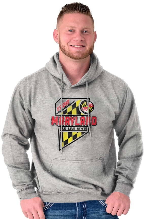 Maryland Flag MD Old Line State Hoodie Sweatshirt Women Men Brisco Brands S