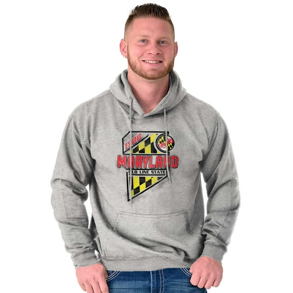 Maryland Flag MD Old Line State Unisex Plus Fleece Graphic Hoodie Brisco Brands 2X