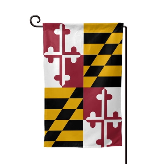 Maryland-Flag Pattern Double Sided Garden Flag for Indoor Outdoor Decorations 12.5 * 18 Inches Square