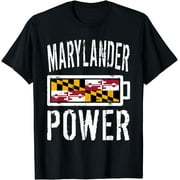 Maryland Flag T-Shirt | Marylander Power Battery Proud Tee