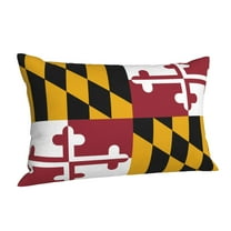 Maryland-Flag Throw Pillow Cushion Cover Decorative Rectangle Pillow Case 14"x20"