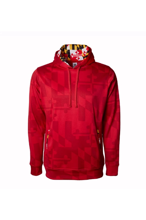 Maryland Flag Tribute Red Hoodie Pullover