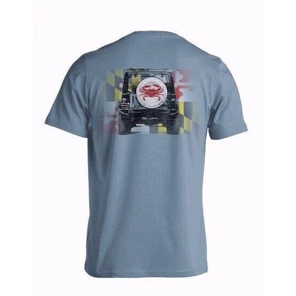 Maryland Flag Wheel Cover Short Sleeve T-Shirt - Medium