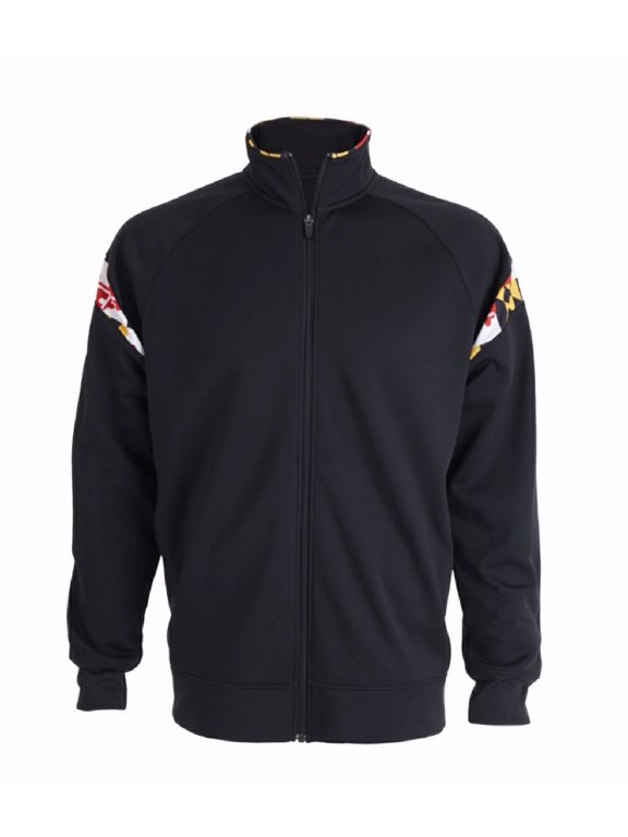 Maryland Flash Full Zippered Pocketed Black Jacket
