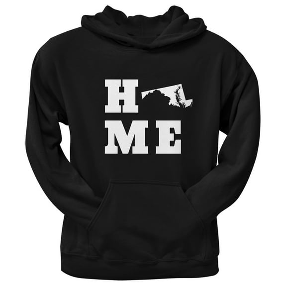 Maryland Home Black Adult Hoodie - X-Large