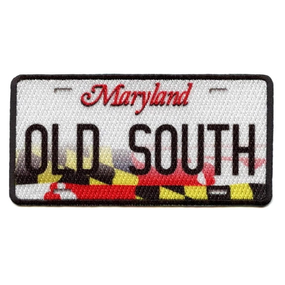 Maryland License Plate Patch Old South State Sublimated Iron On