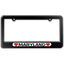 Maryland Love with Hearts License Plate Frame
