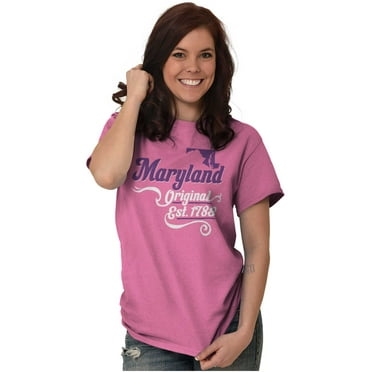 Maryland MD Cute State Shape Filagree Women's Graphic T Shirt Tees Brisco Brands S