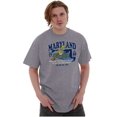 thumbnail image 1 of Maryland MD Fishing Chesapeake Smurfs Men's Graphic T Shirt Tees Brisco Brands S, 1 of 4