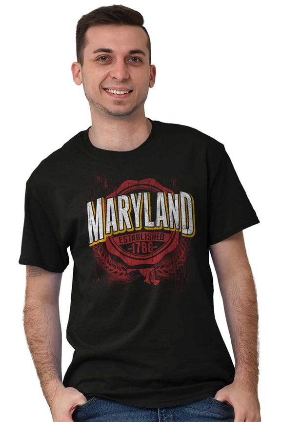 Maryland MD Student Campus Pride Men's Graphic T Shirt Tees Brisco Brands S