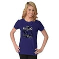thumbnail image 1 of Maryland Map Shape Retro State Bird Womens Fitted Plus Size Graphic Tee Brisco Brands 2X, 1 of 5