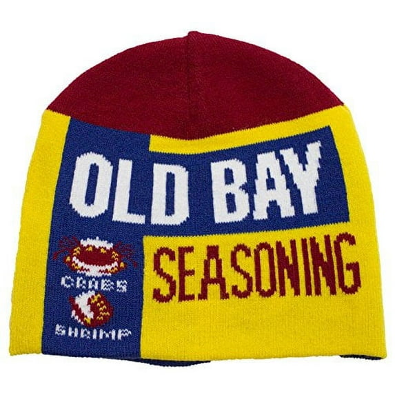 Maryland My Maryland Old Bay Crabs and Shrimp Licensed Reversible Knit Beanie Hat