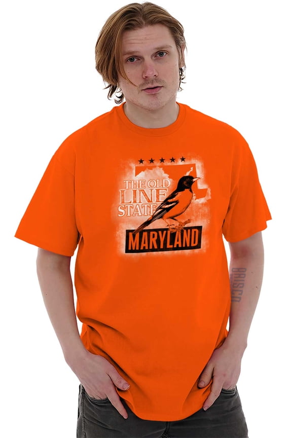 Maryland Old Line State Bird MD Pride Plus Size Crewneck Graphic Tee Shirt Brisco Brands 3X