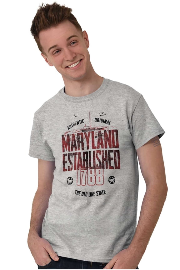 Maryland Outdoor Sailing Adventure Men's Graphic T Shirt Tees Brisco Brands S