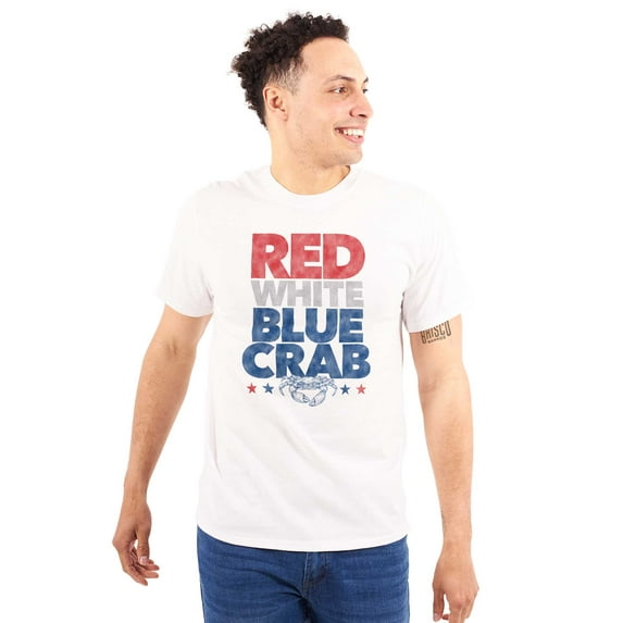 Maryland Patriotic Crab 4th of July Plus Size Crewneck Graphic Tee Shirt Brisco Brands 5X
