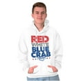 thumbnail image 1 of Maryland Patriotic Crab 4th of July Unisex Plus Fleece Graphic Hoodie Brisco Brands 4X, 1 of 5