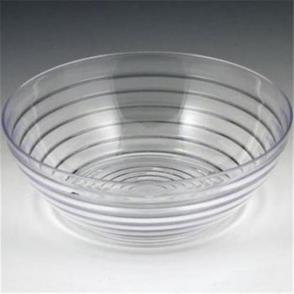Maryland Plastics Crystalware 1 Quart Clear Plastic Ringed Bowl