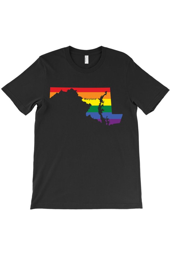Maryland Rainbow Flag, State Pride Graphic Design For Maryland G19668 Unisex T-Shirt, Up to Size 5XL