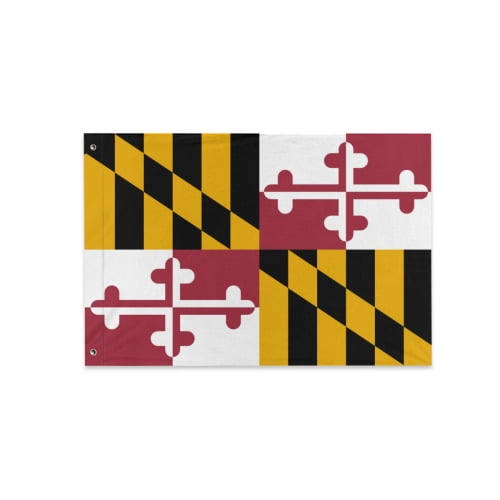Maryland Sates Flags 4x6 Double Sided Outdoor MD Maryland Flags with 2 Brass Grommets for Outside Fly Wall Indoor Decor