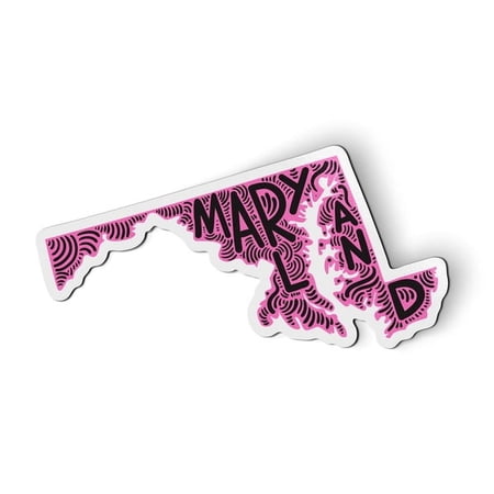 Maryland Shape Cute Letters Native Local - 5.5" Magnet for Car Locker Refrigerator