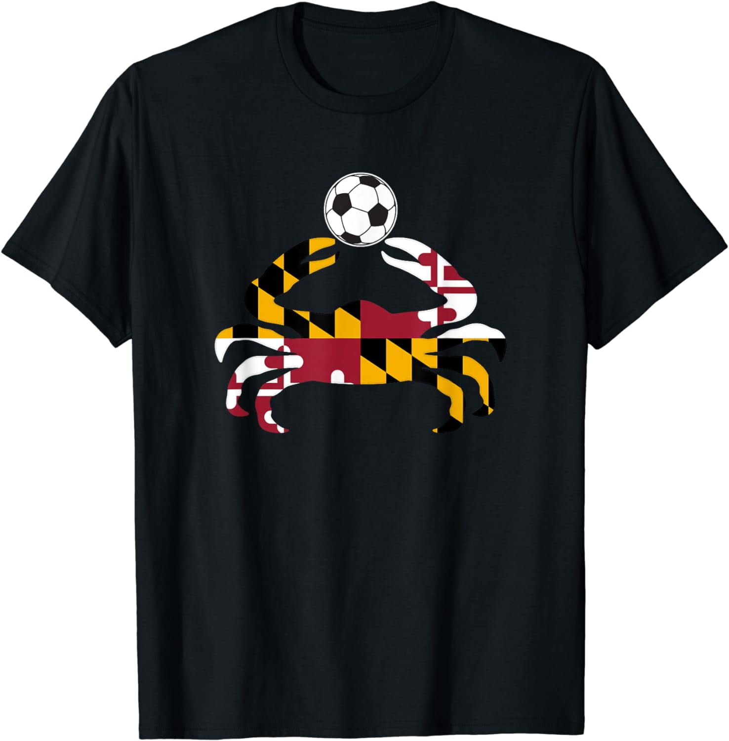 Maryland Blue Crab Pride T-Shirt With Soccer Maryland Blue Crab Pride T-Shirt With Soccer